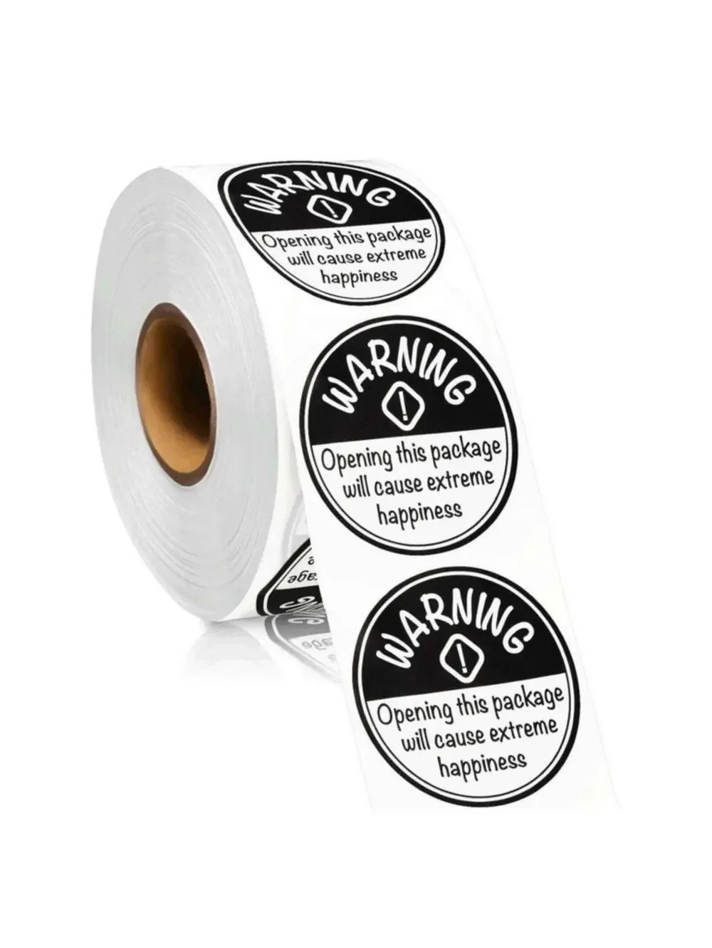 500pcs Extreme Happiness Stickers Black Round Self-Adhesive 1.5 Inch Labels Roll